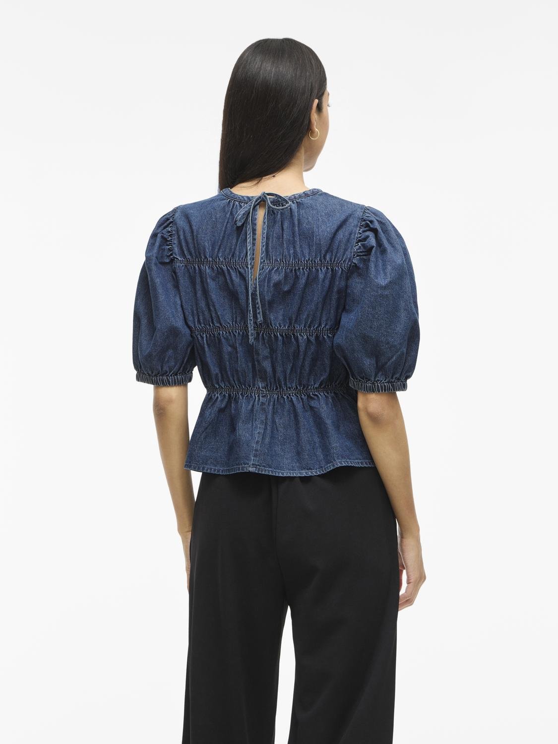 VIHEIDI Top - Dark Blue Denim - VERO MODA & VILA Bergvik
